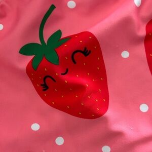 Penelope Plumm Pink Strawberry ruffled swimsuit girls